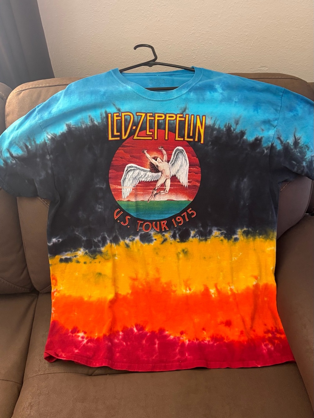 Led Zeppelin Tie-Dye U.S. Tour 1975 Graphic Tee - Multicolor
